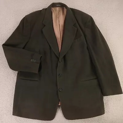 Claudio Morelli Jacket 2XL 2XLT Green Gray Wool Cashmere Flannel Blazer 50L • $79.97
