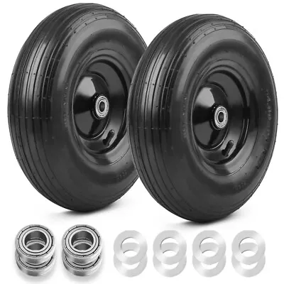 2Pack 4.00-6 Tire And Wheel 13  Wheelbarrow Pneumatic Tire For Carts 3.50/2.50-8 • $39.99