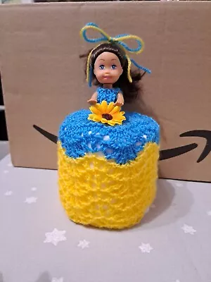 £6.50 • Buy Retro Toilet Roll Cover Doll Hand Knitted #132 Ukraine. Gift Bagged