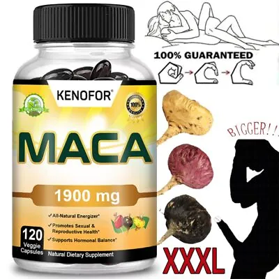 Maca 1900 Mg Male Herbal Enhancement Supplement 120 Capsules • $8.28