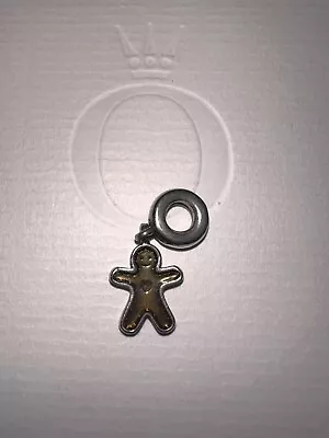 Genuine Pandora Dangle Gingerbread Man Enamel Heart Charm ALE 925 #790997EN29 • £5.99