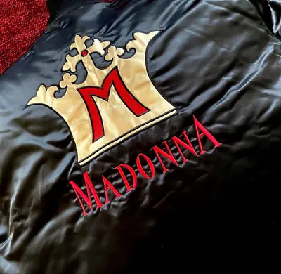 Madonna 1990  Blond Ambition  Black Lining  M  Gold Crown Jacket Promo Fan Club • $1250