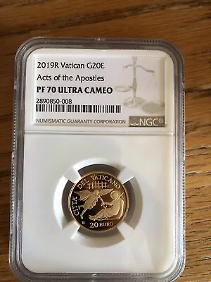 Vatican Gold Coin 20 Euro 2019 6g NGC PF70 With Original Box • $600