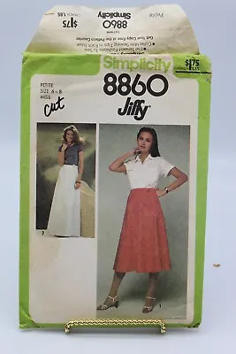 8860 Simplicity Sewing Pattern Sz 6-8 Misses Front Wrap Around Skirt Midi Maxi • $6.99