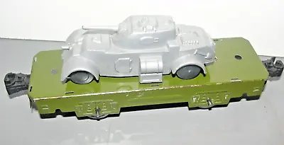 Marx Army Train 6  Flatcar With Plastic Reproduction  4 Wheel Tank Load   [1032] • $30