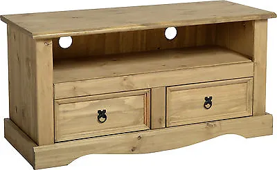 Mexican Pine Corona Flat Screen Tv Unit Stand Cabinet • £108.99