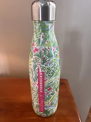 S'well Lilly Pulitzer Water Bottle Starbucks Floral Thermos 25 Oz • £19.28