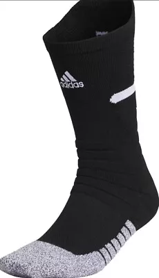 NEW Adidas Adizero Football Crew Socks Men's Shoe Size 12-16 XL Black • $13.99