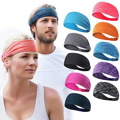 Men Women Yoga Headbands Wide Non Slip Headband For Running Yoga Fitness Fashion • $3.98