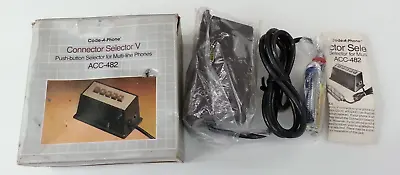 NOS Code A Phone Connector Selector V Multi Line Push Button Original Box • $39.99