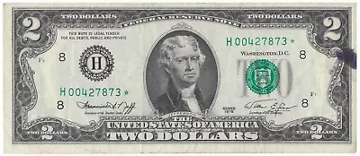 2 Dollar Star Two Dollar Note 1976 Notes AU Uncirculated Dollar Bill • $499.31