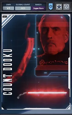 Dooku Yoda LIGHTSABER SERIES Topps Star Wars Card Trader 2022 DIGITAL Workbench • £1.88