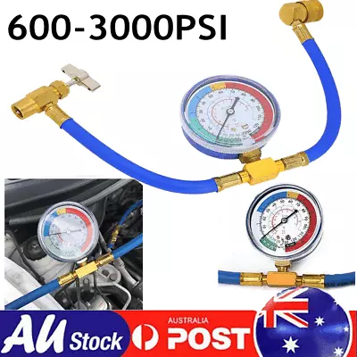 Car Vehicle Air Conditioning Refrigerant Recharge A/C For R134a Hose Gas Gauge • $12.89