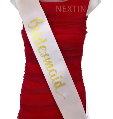 Bridesmaid Sash Bachelorette Party Sash Bridal Shower Hen Party Accessories • $5.50