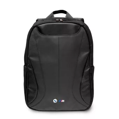 Genuine BMW M Sport Tri Colour  16  Carbon Leather Backpack Laptop Case • £69