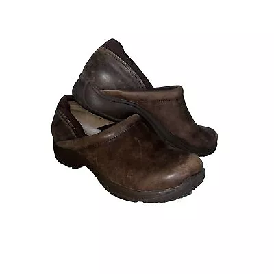 NEW DEADSTOCK Dansko Clogs Kelsey Brown Leather Womens 40 UGG Shearling Insoles • $39.99