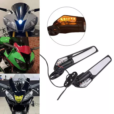 Motorcycle LED Turn Signal Rear View Mirror For Honda CBR1000RR 2004-2022 • $46.99