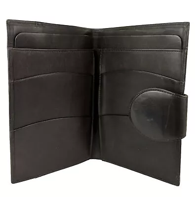 Loewe Vintage Travel Passport Wallet Documents Bifold Brown Leather Organizer • $89.99