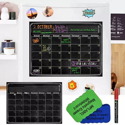 16 X12  Refrigerator Calendar Message Blackboard Monthly Weekly Planner Magnetic • $9.99