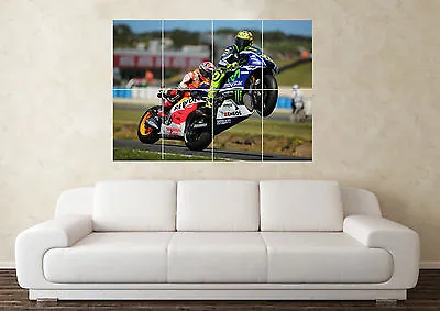 Large Valentino Rossi 2 Superbike Motorbike Racing Wall Poster Art Picture Print • £6.49