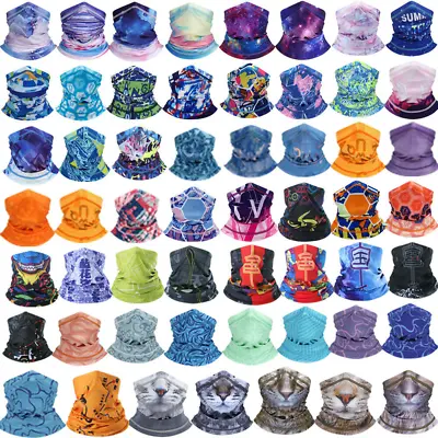 Neck Gaiter For Motorcycle Summer Half Face Mask Tube Cover Face Scarves Cycling • $5.87