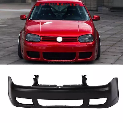 R32 Style Front Bumper Cover Unpainted Steel Mesh Fit 99-05 Volkswagen Golf MK4 • $368.74