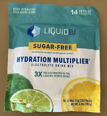 Liquid I.V. Hydration Multiplier Sugar Free Lemon Lime (14 Individual Sticks) • $23.95