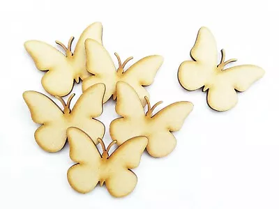 Wooden Mdf Butterfly Shape Ornament Craft Laser Cut Embellishment • £2.99