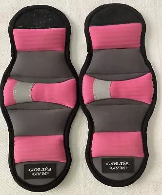 Gold's Gym Ankle/Wrist Weights -Adjustable Excercise- 1.5lbs Each - Pink • $13