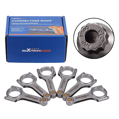 6x Forged Connecting Rods+ARP 2000 Bolts For Toyota Supra 2JZ 2JZ-GE/GTE Engine • $685.87