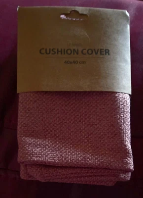 £1.99 • Buy New ,4 ,lovely Basket Weave Pattern, Peachy, Brown Coloured Cushion Covers.40cm.