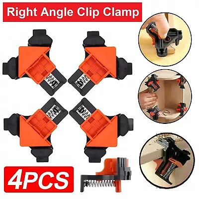 4PCS Multifunction 90°Right Angle Clip Clamp Corner Holder Woodworking Tools Kit • $20.99