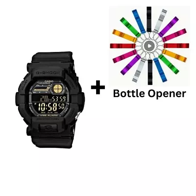 Casio G-Shock Digital Mens Black Vibration Alert Watch GD-350-1B Bottle Opene... • $138.90