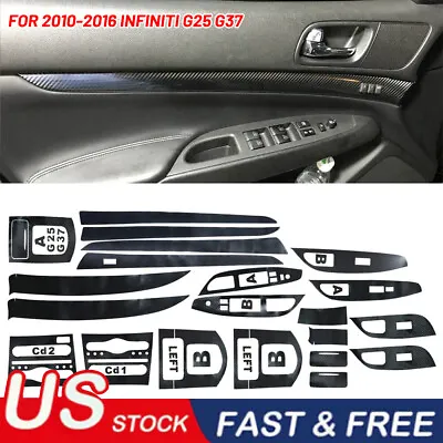 For Infiniti G25 G37 4 Doors 3D Carbon Fiber Pattern Interior DIY Trim Decals • $24.99