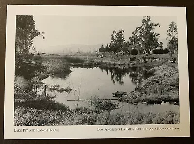 Lake Pit & Ranch House - La Brea Tar Pits - Los Angeles Ca. Postcard • $6.95