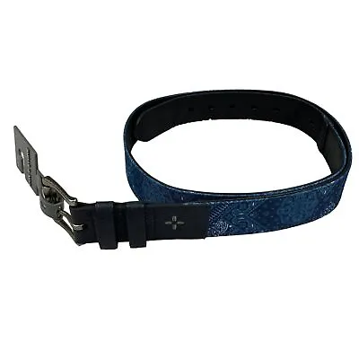 Sun + Stone Men's Faux Leather Bandana Belt Blue 38 - 44 Navy • $3.43