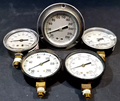 $49.99 • Buy Lot Of Vintage Gauges Pressure, All Sizes USG, Weiss And Ashcroft