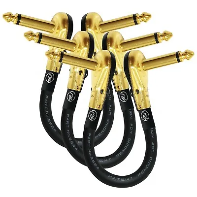 6 Inch Mogami 2524 - Guitar Bass Effects Instrument Patch 3 Cables Premium Gold • $29.56