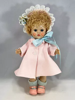 VINTAGE Pink Coat With Bonnet Outfit Fits Ginny Muffie Ginger Etc (No Doll) • $29