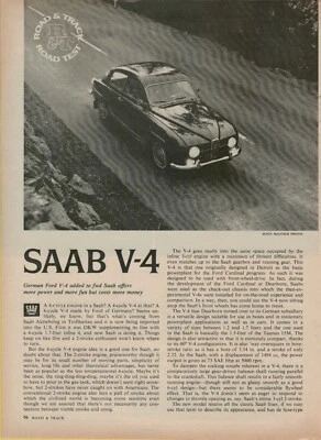 $9.99 • Buy 1967 SAAB V-4 German Ford Engine 4 Page Vintage Road Test