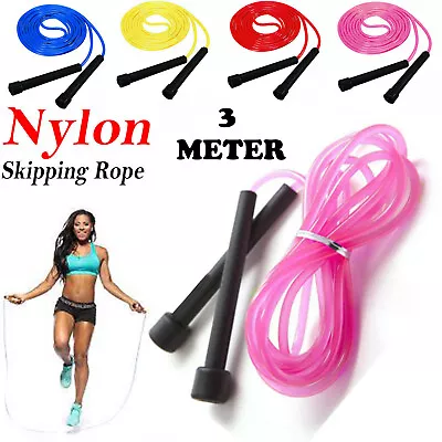 MMA Boxing Speed Cardio Gym Exercise Fitness Skipping Jump Rope 3M PVC Crossfit • $6.99