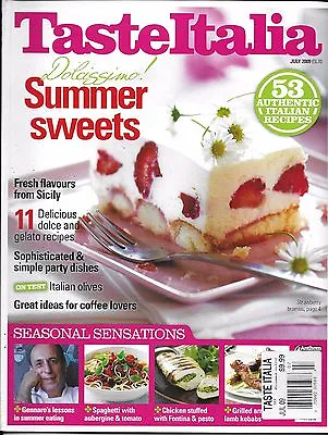 Taste Italia Magazine Summer Sweets Gelato Recipes Simple Party Dishes Coffee • $20.66