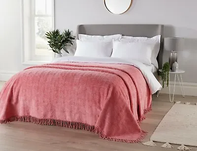 Diana Cowpe Traditional Bedspread Candlewick Geneva Bed Throw Cotton Chenille • £55.99