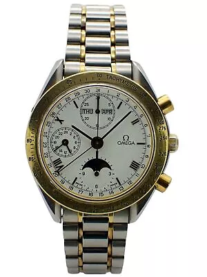 OMEGA Speedmaster Chronograph Automatic Triple Calendar Moon Phase Watch 3336.20 • $5856.66