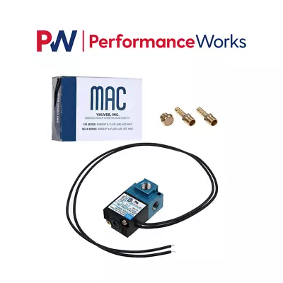 MAC 3 Port 5.4W Electronic Boost Control Solenoid Valve W/ Barbed Brass Fittings • $36.99