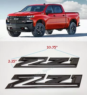 2PCS Gloss Black 2019-2023 Silverado Z71 Emblem Badge 84632695 Nameplate • $37.51