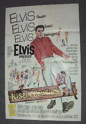 Kissin' Cousins - One Sheet Poster - Orig - 1964 - Elvis Presley - 27 X 41 • $199.95