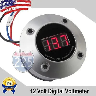 2  Digital Voltmeter W Neon Red LED Car Volt Gauge 12V/24V DC Electric Battery  • $15.49
