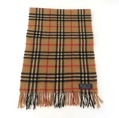 £88.22 • Buy Burberry Archive Beige Check 50% Cashmere 50% Wool Scarf