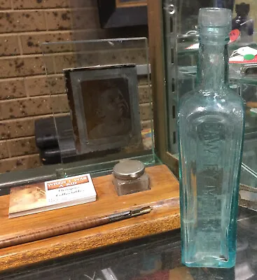 Vintage Antique Gawsey Menck & Co Aqua Bottle • $13.95